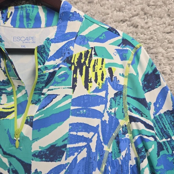 Escape by Habitat Top Womens XXL Long Sleeve 1/4 Zip Stretch Active Shirt - Picture 3 of 13
